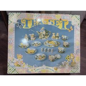 Teddy Bear 23 Piece Children's Tea Set Vintage 1996 Original Box